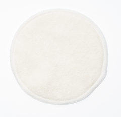 Soft bamboo inner layer of a CAE reusable nursing pad, skin-side view