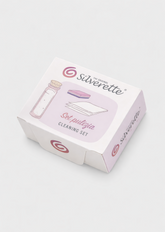Silverette Cleaning Kit box with instruction leaflet for silver nursing cups