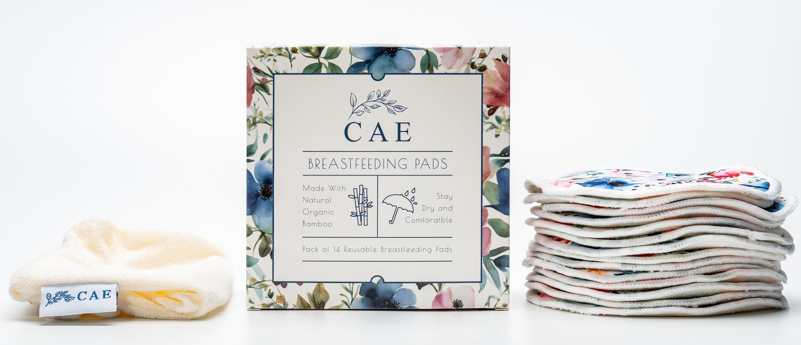 CAE Soft Reusable Bamboo Nursing Pads x 14 Pads