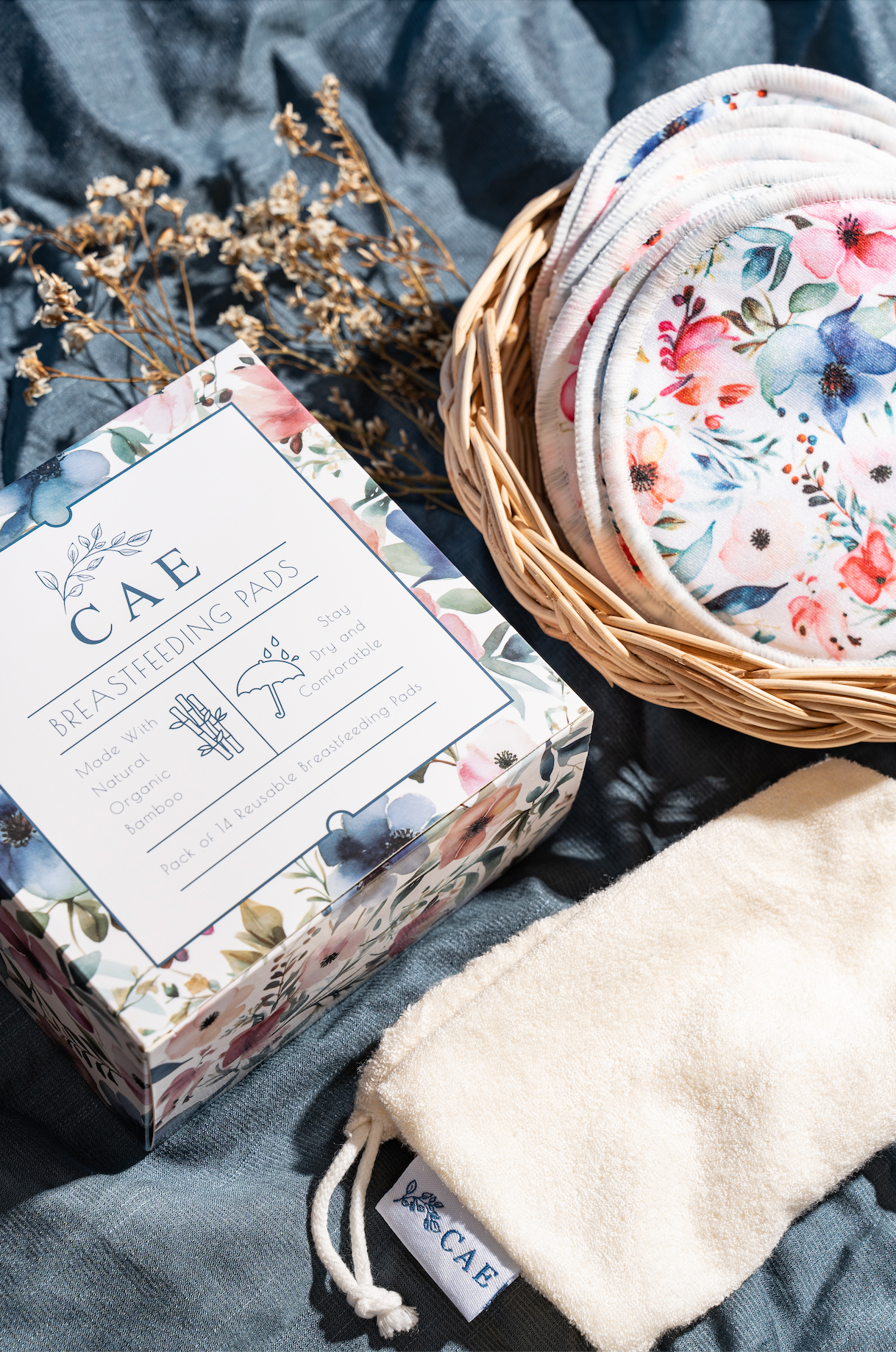 CAE Soft Reusable Bamboo Nursing Pads x 14 Pads