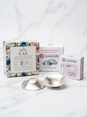 Contents of the Silverette Nurturing Essentials Bundle breastfeeding kit