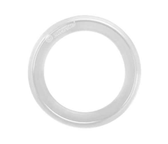 Single O-Feel hypoallergenic silicone ring that fits around the rim of a Silverette cup